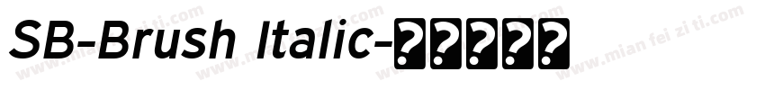 SB-Brush Italic字体转换